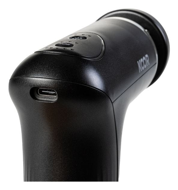 KOOR Massagepistole Thermal Mini – Perkussionsmassage, mit Wärmefunktion – 3 Stufen, Akku (USB) – Schwarz