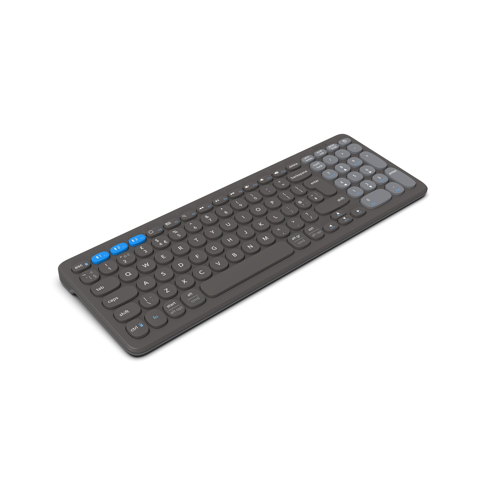 ZAGG Pro Tastatur Mid Size – Tastatur, Dunkelgrau
