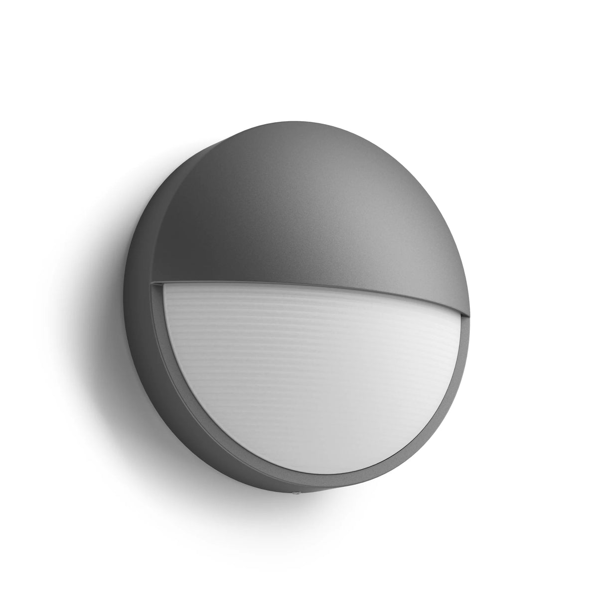 Philips by Signify Philips Aussenwandleuchte – 800 lm, 4,3 W – Warmweiss, 2700 K – IP44 – Netzbetrieb – Anthrazit – Aluminium