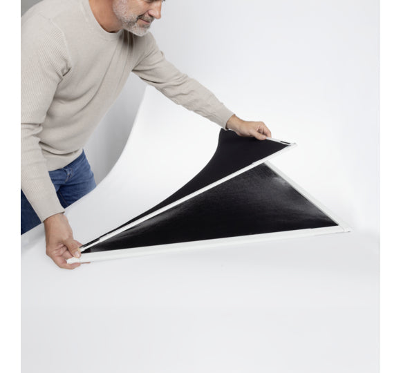 Windhager IS Teleskopfenster STRETCH Fenster-Fliegengitter – 120 × 140 cm – Weiss – Aluminium-Rahmen