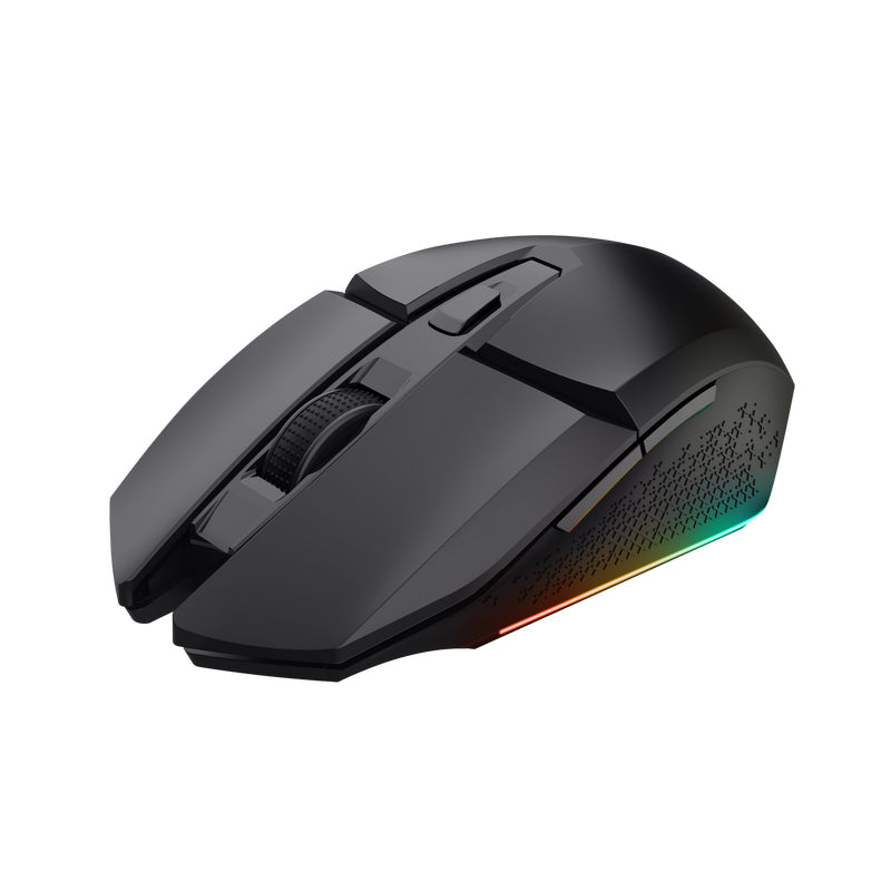 Trust GXT110 Felox – Gaming-Maus – Kabellos (2,4 GHz), 4800 DPI, RGB-Beleuchtung, beidhändig, Schwarz