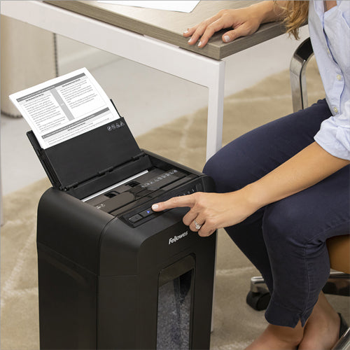 Fellowes AutoMax 90M – Aktenvernichter mit Autofeed 90 Blatt, DIN P-4, Partikelschnitt 4 × 12 mm, 17 l