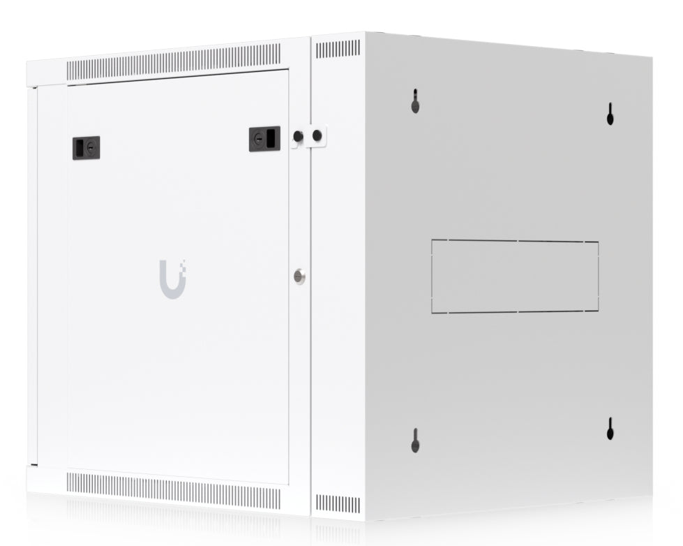 Ubiquiti UACC-Rack-12U-Wand-SW-G – 19" Wandverteiler 12U, abschliessbar, 600 × 703 × 639 mm, weiss, Stahl