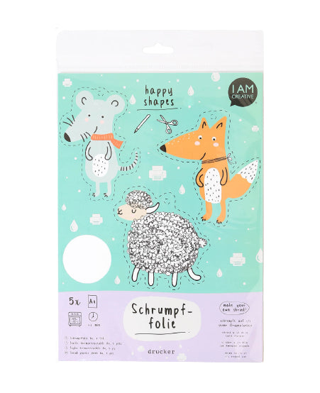 I am Creative Schrumpffolie Mehrfarbig – A4, Inkjet, 5 Blatt