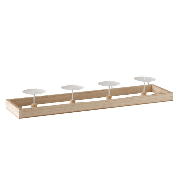 Boltze Kerzenständer – MDF & Metall & Holz & Eisen, mehrfarbig – 14,5 × 75 × 57,5 cm