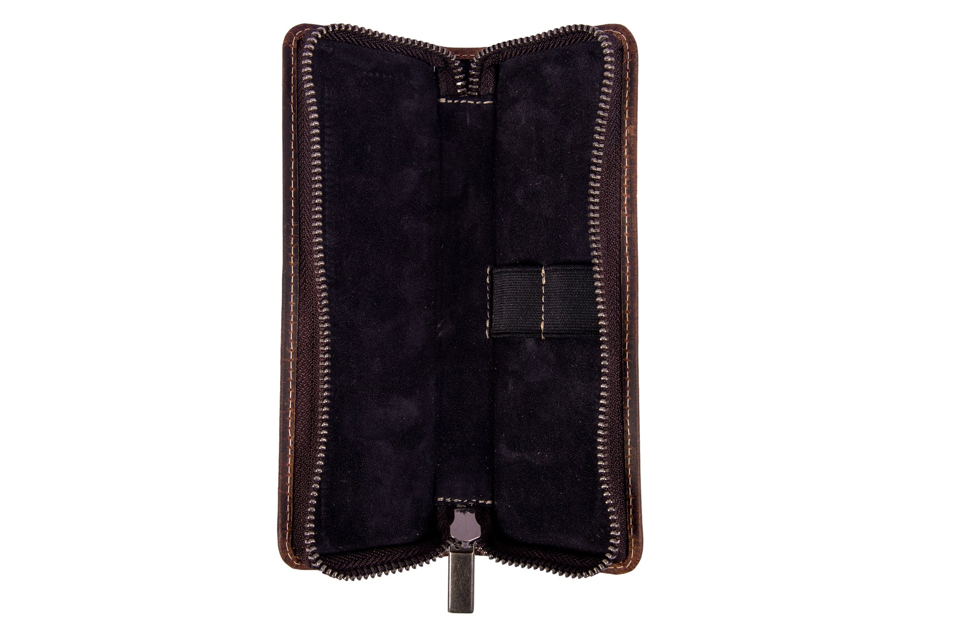 Alpenleder Etui Schlamperetui, leer – old havana/braun – Leder