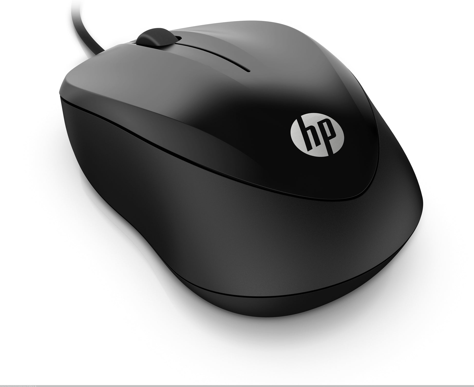 HP Wired Mouse 1000 – Maus – Kabelgebunden (USB‑A), 1200 DPI, beidhändig, Schwarz