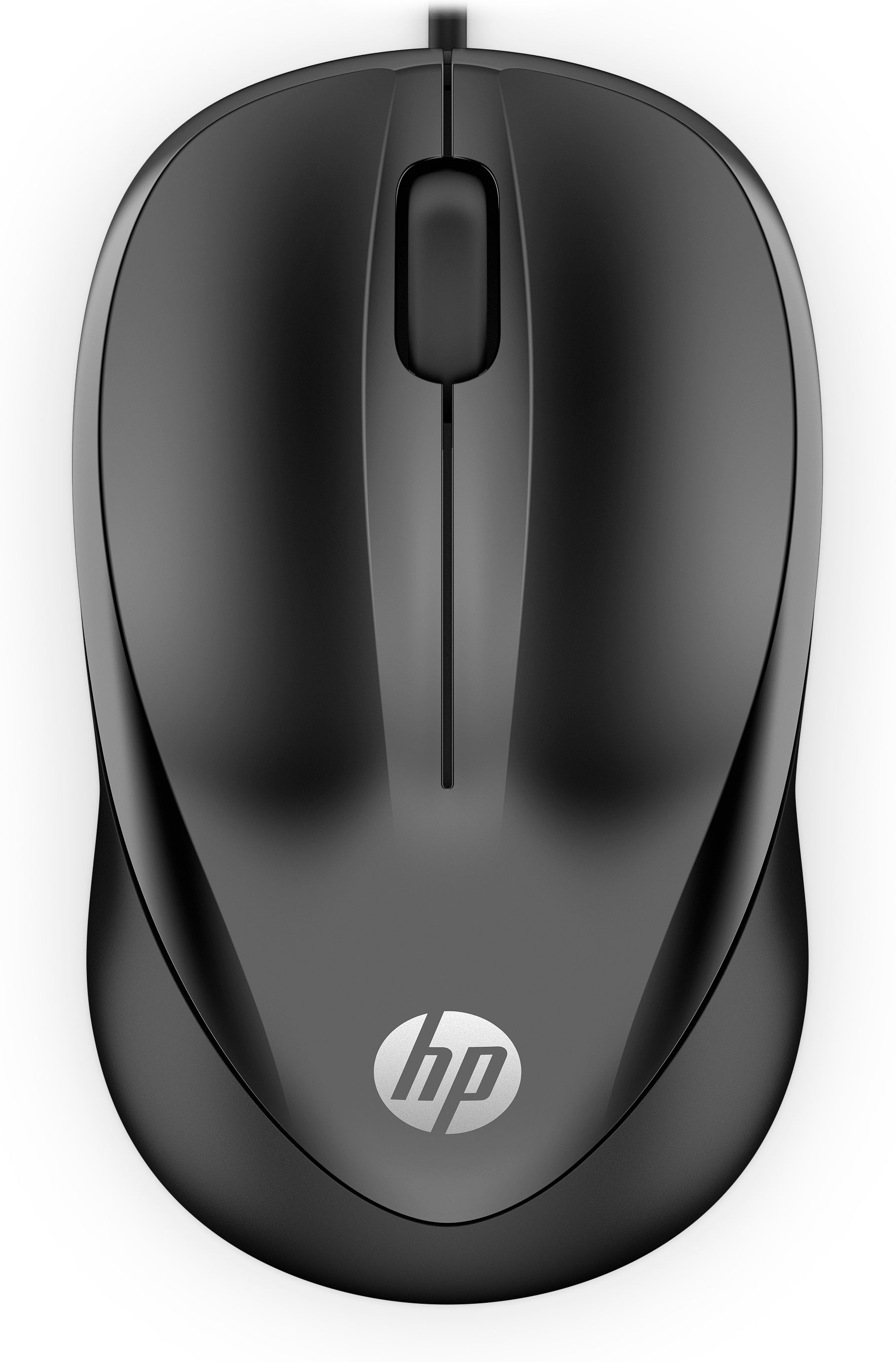 HP Wired Mouse 1000 – Maus – Kabelgebunden (USB‑A), 1200 DPI, beidhändig, Schwarz