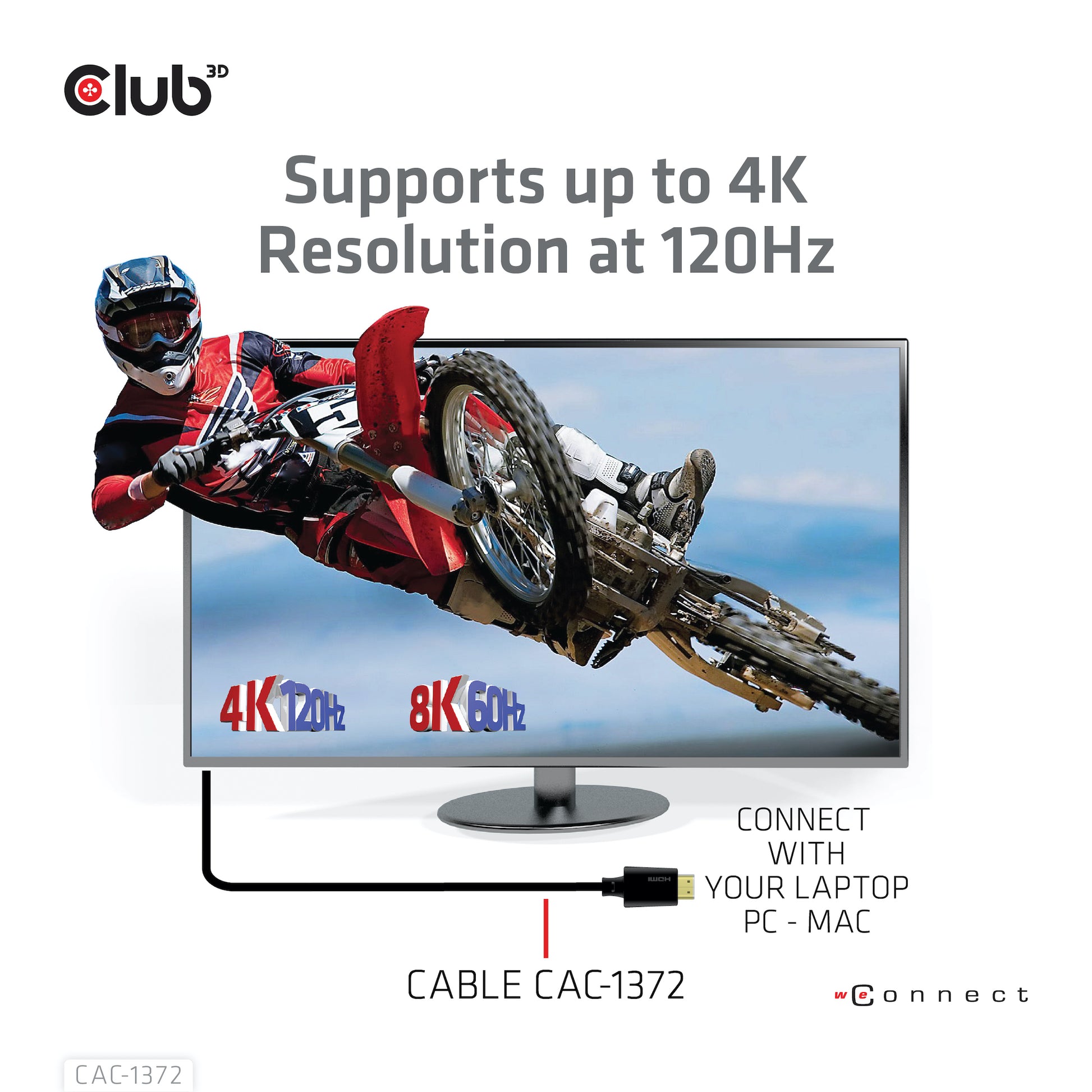 CLUB3D HDMI Kabel HDMI 2.1 8K 60 Hz – 2 m – ARC, Ethernet