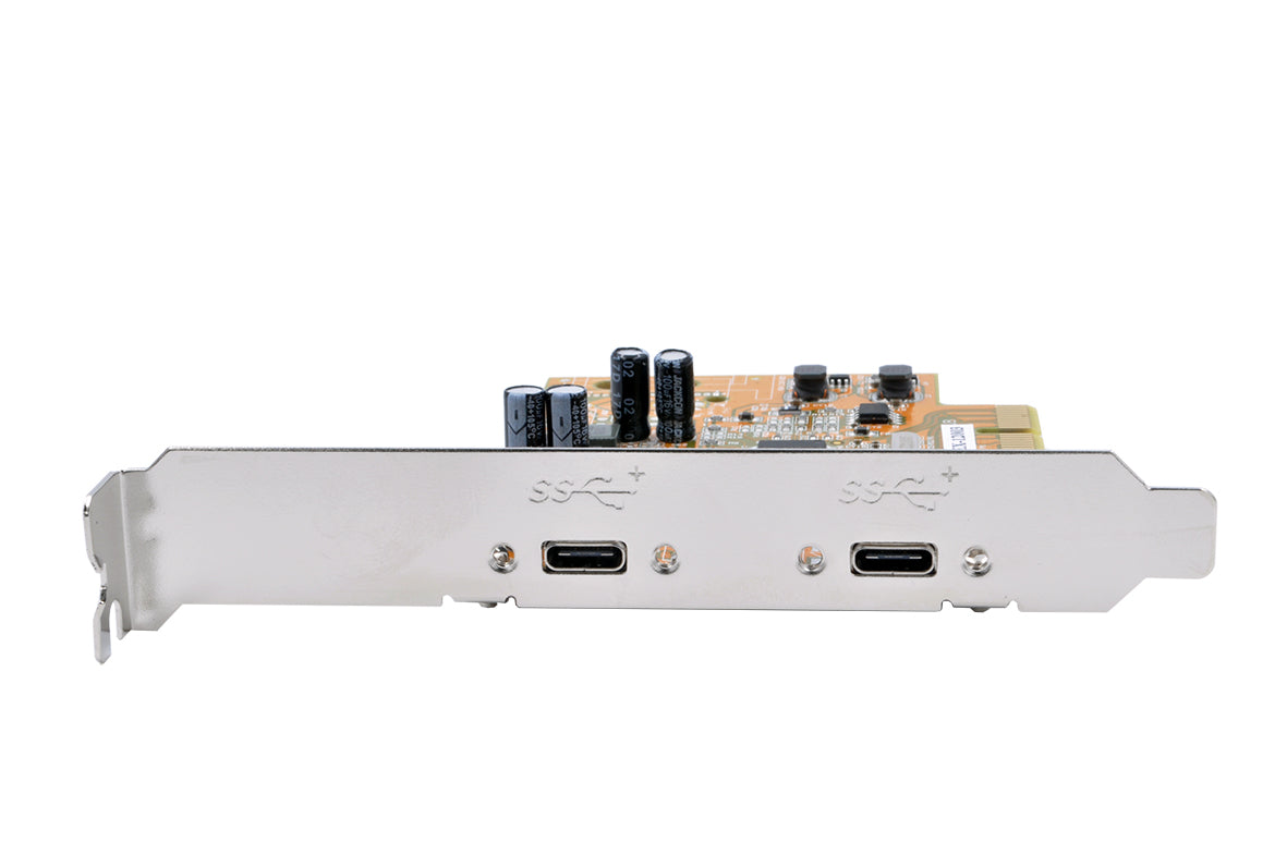 EXSYS EX-12003 PCIe USB-C Karte – 2× USB-C, USB 3.2 Gen 2 (10 Gbit/s), PCIe 3.0 – für Windows/Linux