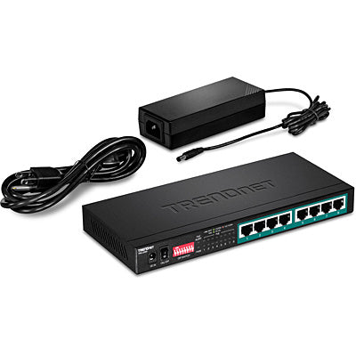 Trendnet TPE-LG80 – Unmanaged Switch – 8× 1G, 8× PoE+, PoE-Budget 65 W, Desktop