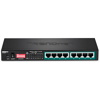 Trendnet TPE-LG80 – Unmanaged Switch – 8× 1G, 8× PoE+, PoE-Budget 65 W, Desktop