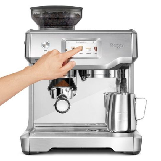 Sage the Barista Touch SES880BSS4EEU1 Kaffeevollautomat – 2 l, 250 g Bohnenbehälter, Milchaufschäumer