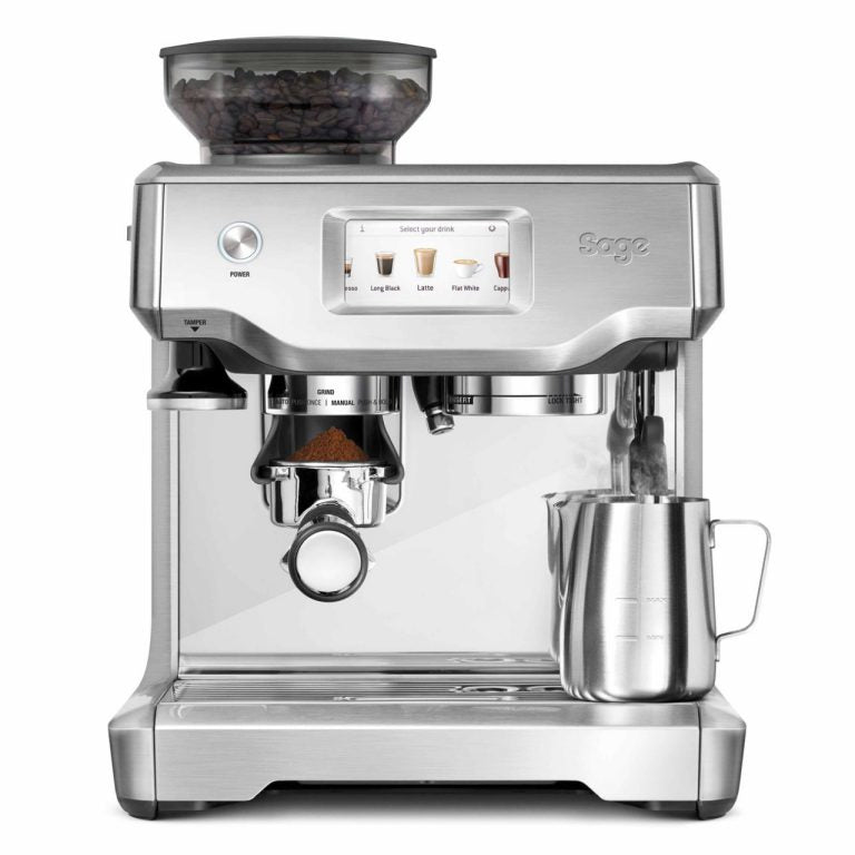 Sage the Barista Touch SES880BSS4EEU1 Kaffeevollautomat – 2 l, 250 g Bohnenbehälter, Milchaufschäumer