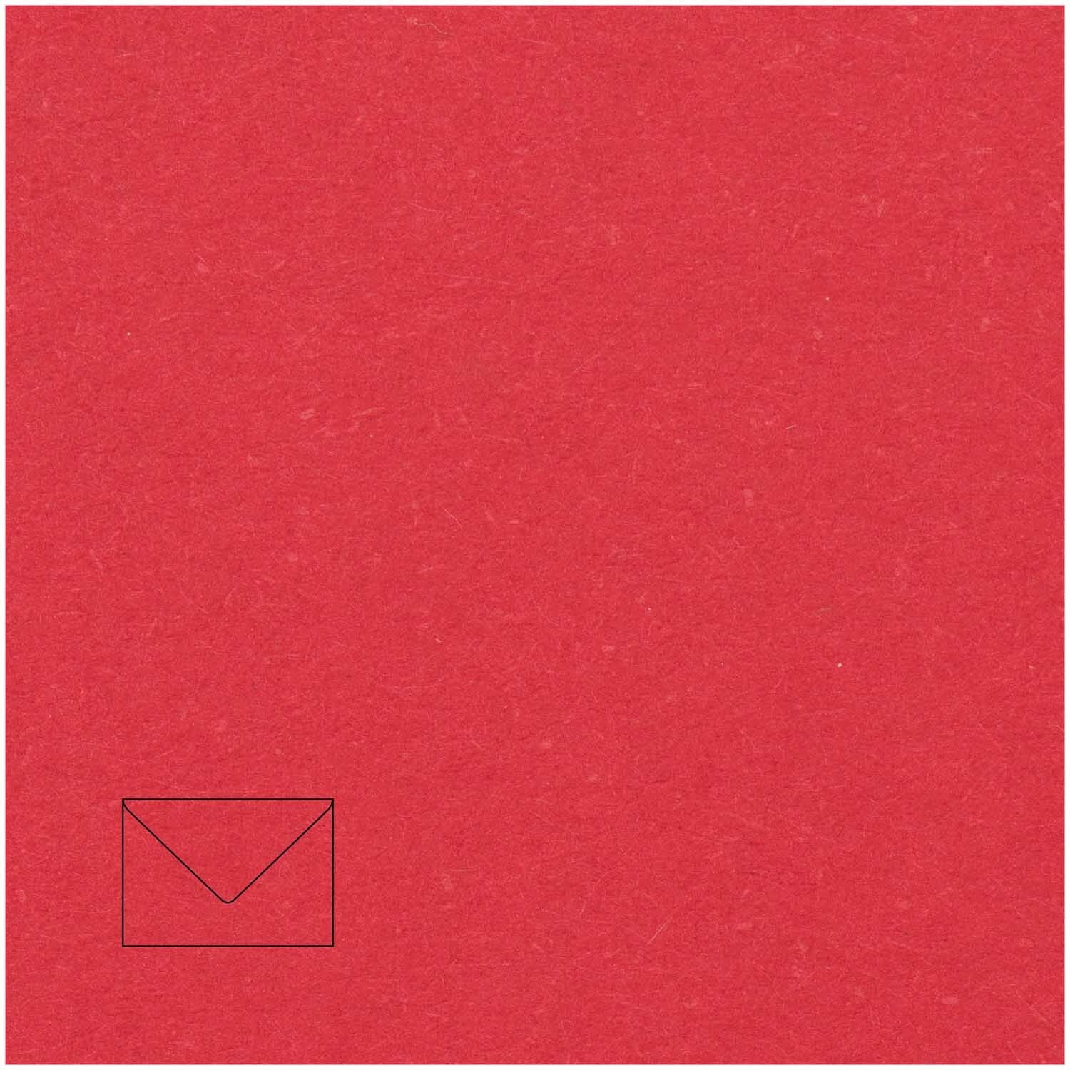 Rico Design Couvert C6, ohne Fenster, rot, 100 g/m² – 50 Stk.