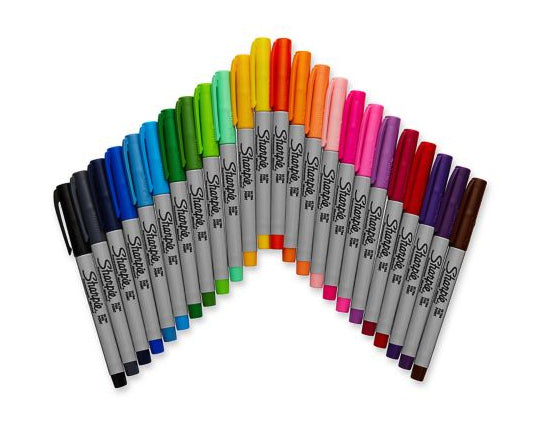 Sharpie 2061125 Permanentmarker – Rundspitze – Mehrfarbig – 28er-Set