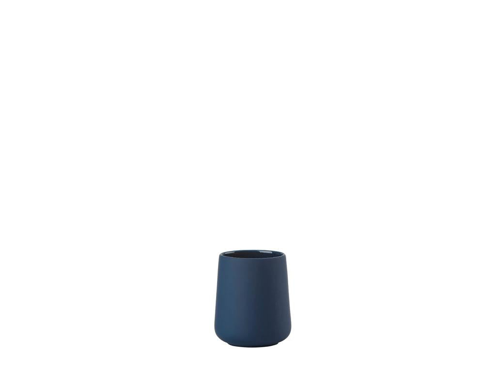 Zone Denmark Zahnbürstenhalter Nova One – 8×10 cm, Steingut, Soft-Touch-Oberfläche, Dunkelblau