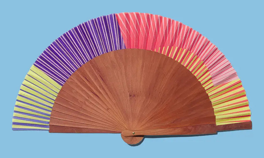 A FAN OF Handventilator AFO sunglow – Blau, Weiss, Gelb