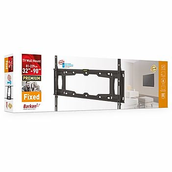 Barkan Mounting Systems Barkan WH E400+ – Wandhalterung, fix, für 32–90", VESA 75×75–600×400, bis 60 kg, schwarz