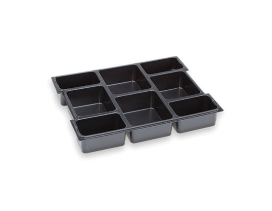 L-BOXX Kleinteileinsatz – 8 Mulden, Schwarz, Kunststoff, für L-BOXX 102