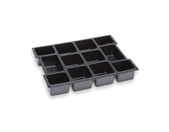 L-BOXX Kleinteileinsatz – 12 Mulden, Schwarz, Kunststoff, für L-BOXX 102