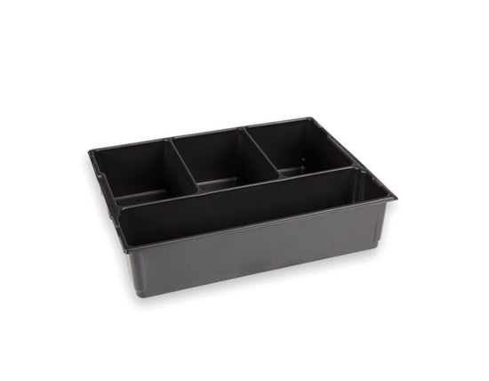 L-BOXX Kleinteileinsatz – 4 Mulden, schwarz, Kunststoff, für L-BOXX 136