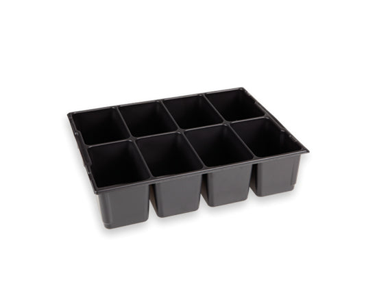 L-BOXX Kleinteileinsatz 8 Mulden – Einsatz-Set, schwarz, Kunststoff, für L-BOXX 136