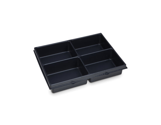 L-BOXX Kleinteileinsatz 4 Mulden – Schwarz, Kunststoff, für i-BOXX 72