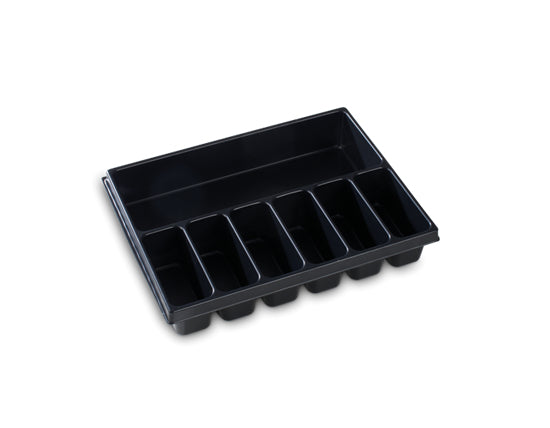L-BOXX Kleinteileinsatz 7 Mulden – Schwarz, Kunststoff, für i-BOXX 72