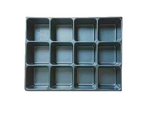 L-BOXX Kleinteileinsatz 12 Mulden – Schwarz, Kunststoff, für i-BOXX 72