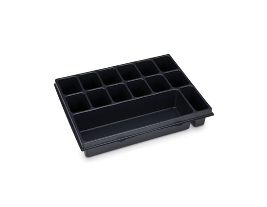 L-BOXX Kleinteileinsatz – 14-teilig, schwarz, Kunststoff, für i-BOXX 72