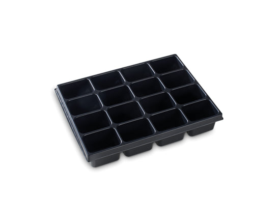 L-BOXX Kleinteileinsatz – schwarz, Kunststoff, für i-BOXX 72