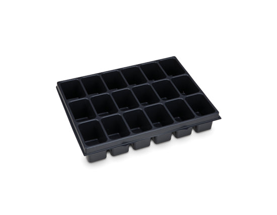 L-BOXX i-BOXX 72 Kleinteileinsatz 18 Mulden – Schwarz, Kunststoff, für i-BOXX 72
