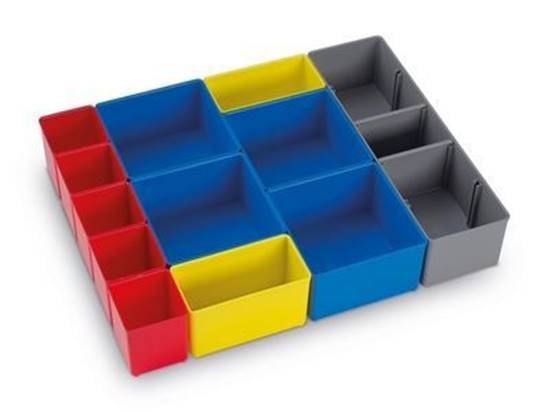 L-BOXX Insetboxenset – 12-teilig, mit 2 Trennwänden, mehrfarbig, Kunststoff, für L-BOXX 72