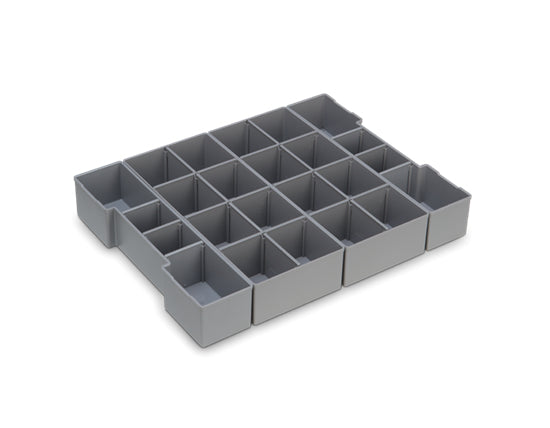 L-BOXX K3 Insetboxenset – 4-teilig, mit Trennwänden, grau, Kunststoff, für L-BOXX 102