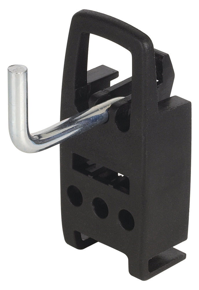 wolfcraft GmbH Wolfcraft Lochwand-Einzelhaken 5-teilig – J-Haken, schwarz, B 30 × H 68 × T 70 mm, für Lochwand