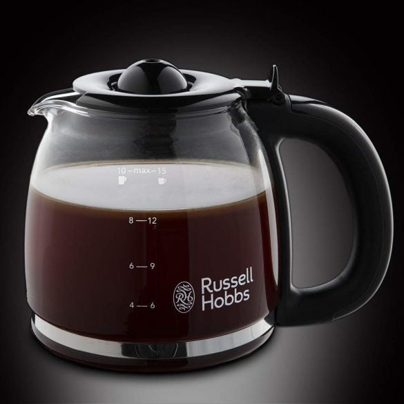 Russell Hobbs Filterkaffeemaschine – 10 Tassen, 1,25 l, Karaffe, Rot, 28 × 40 × 25,6 cm