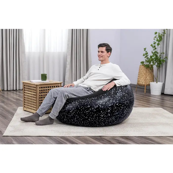 Bestway Beistelltisch 75153 – 122 × 122 × 66 cm – PVC – Schwarz – mit Flickzeug