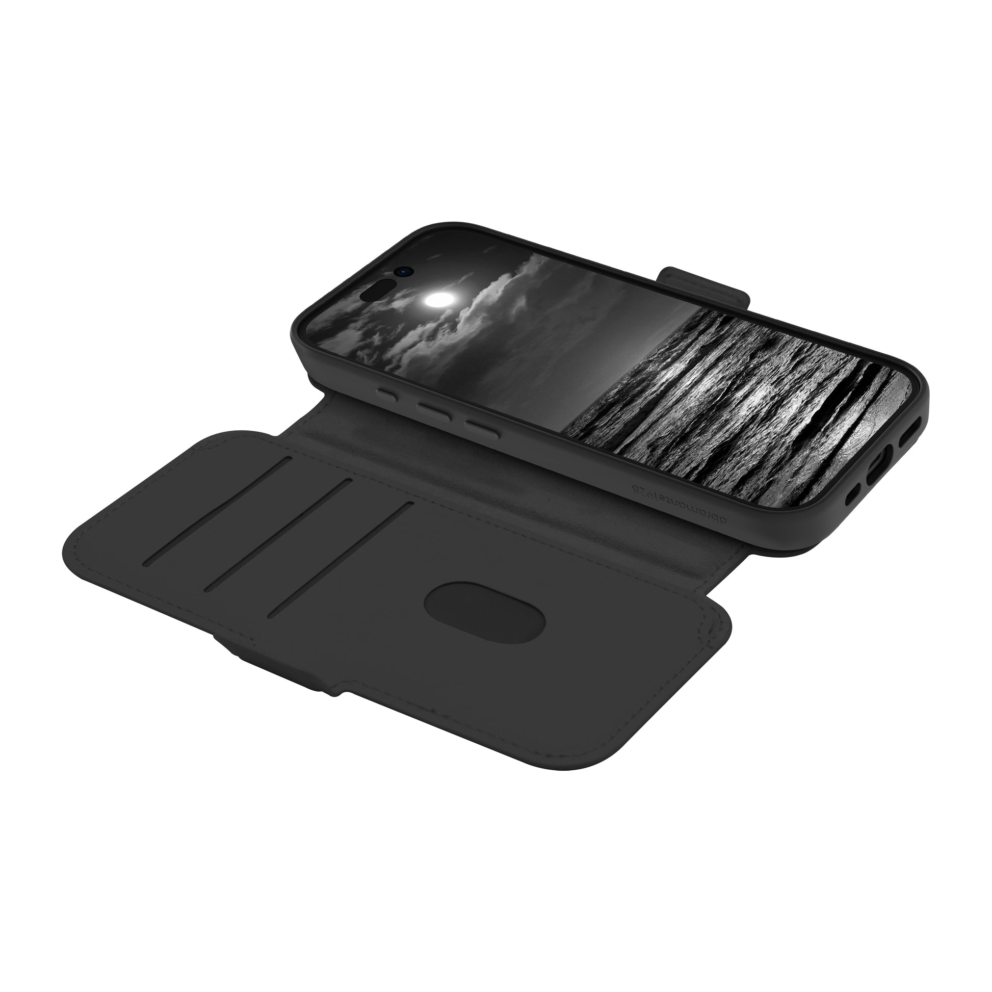 dbramante1928 Lynge MS ICON Wallethülle – für Apple iPhone 16, 3 Kartenfächer, Schwarz, Magnetverschluss