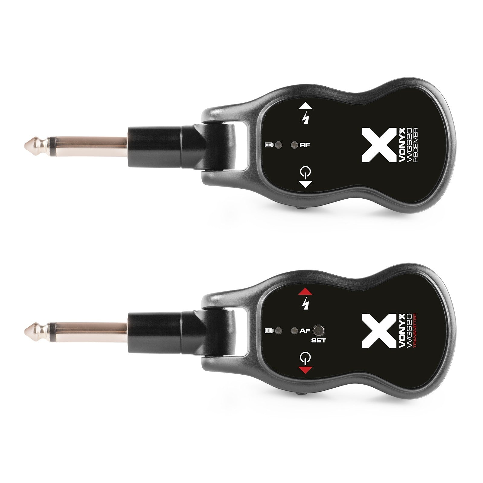 Vonyx WGS20 – Gitarren-Funksystem – für Gitarre – Digital – 863,2–864,8 MHz, 20 m – Schwarz – 3 h