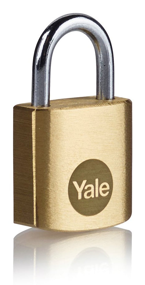 Yale Y110B Mechanisches Vorhängeschloss – Messing, Bügel 17×15 mm, Sicherheitsstufe 1, Aussen