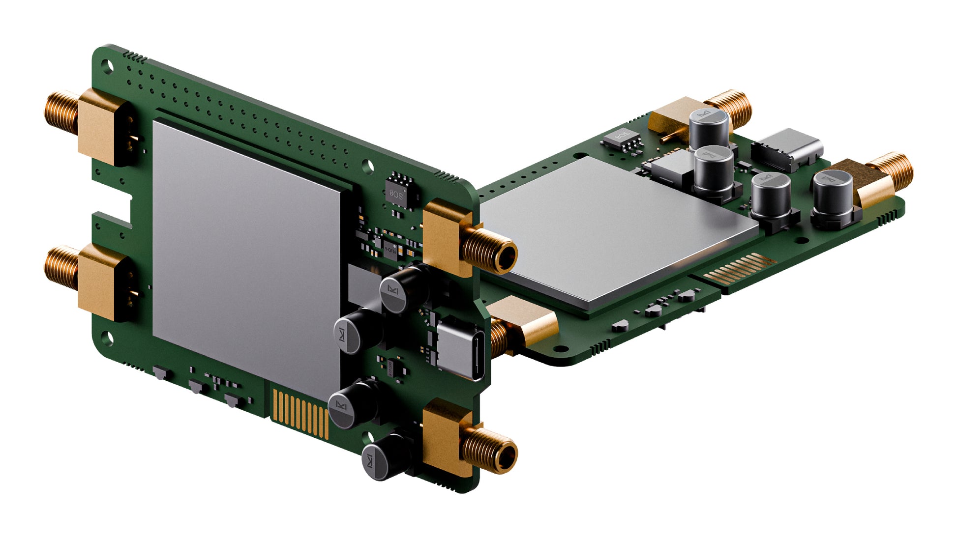 Teltonika EBD050 Calyx 5G – 5G-Modul (HAT), für Raspberry Pi 4/5, SMA-Stecker, 1× USB-C, 5 V, Grün