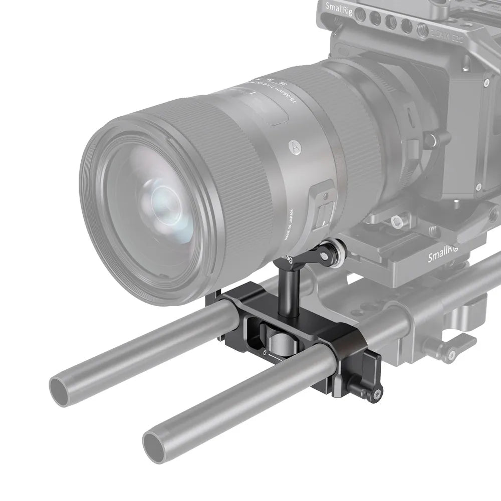 SmallRig 2727 Objektivstütze 15 mm LWS – Aluminium, Schwarz