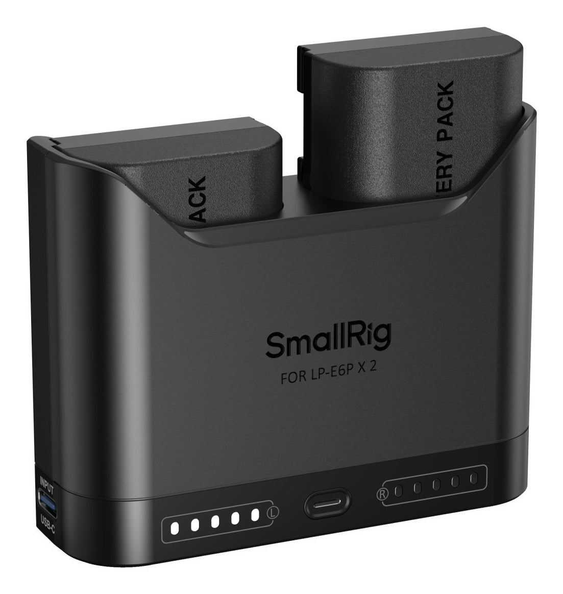 SmallRig 5484 Akkulader – für Canon EOS 5D Mark II, 5D Mark III, 5D Mark IV und andere – 2-fach, USB, LED-Anzeige