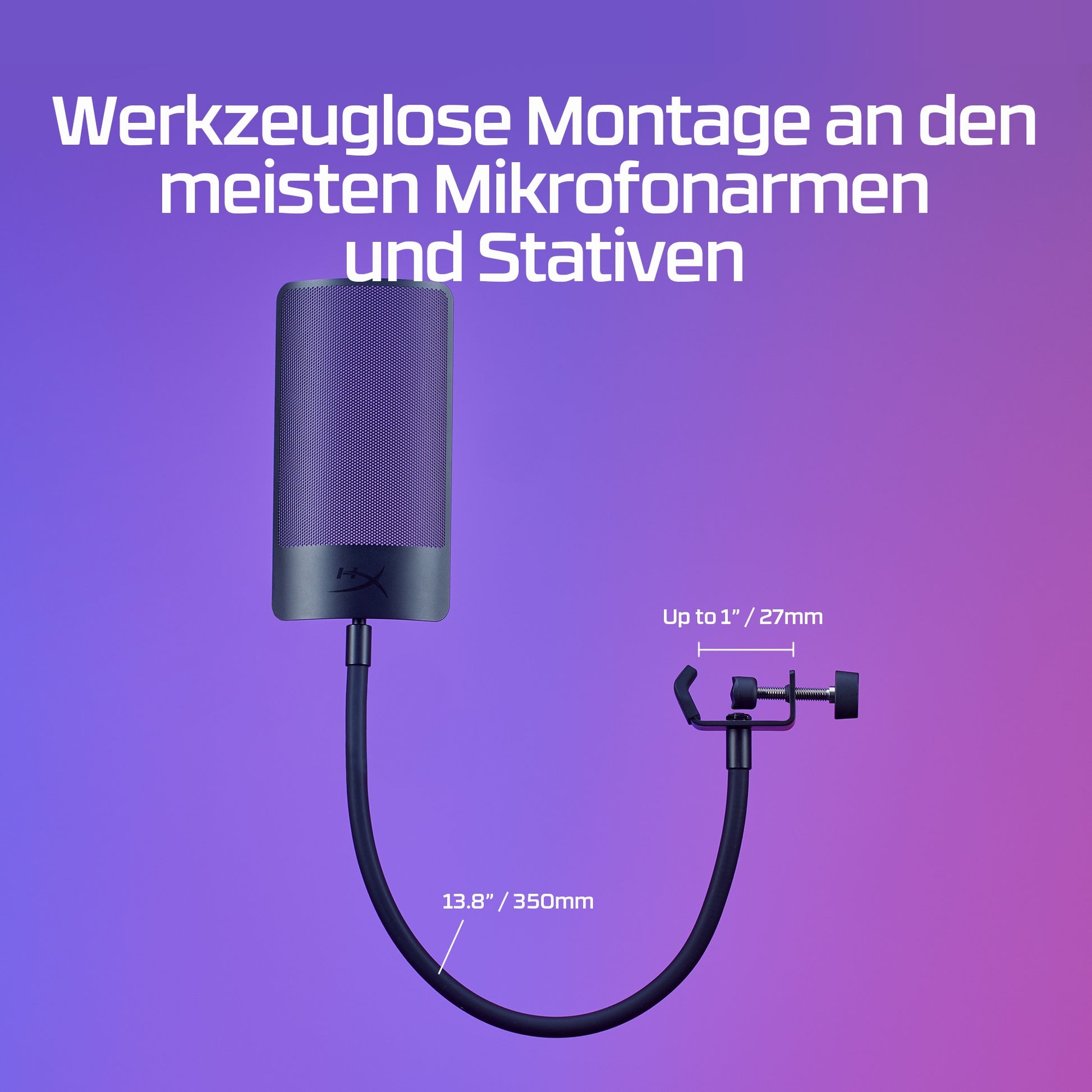HyperX Shield – Windschutz/Popfilter, für alle Marken, schwarz