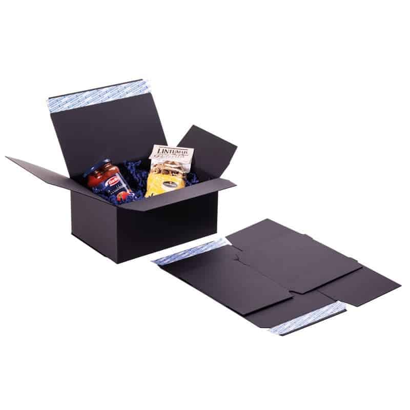 Brieger Versandkarton – 180 × 135 × 100 mm, einwellig, selbstklebend, Aufreissband, schwarz – 1 Stk.