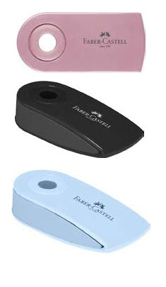 Faber-Castell Radiergummi Sleeve Mini – PVC-frei, schmierfrei, 55 × 10 × 10 mm, farbig sortiert