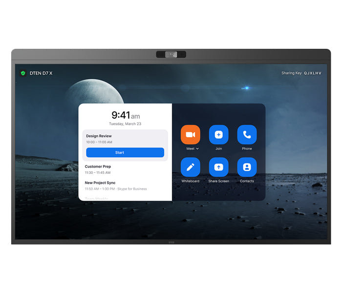 DTEN D7X 55" Windows Edition – 4K Ultra HD Videokonferenzsystem, Schwarz