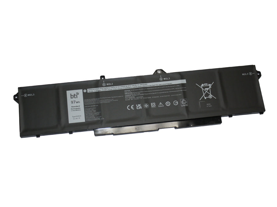 BTI Notebook-Akku – für Dell-Notebooks – 97 Wh, 11,1 V (6 Zellen) – Schwarz
