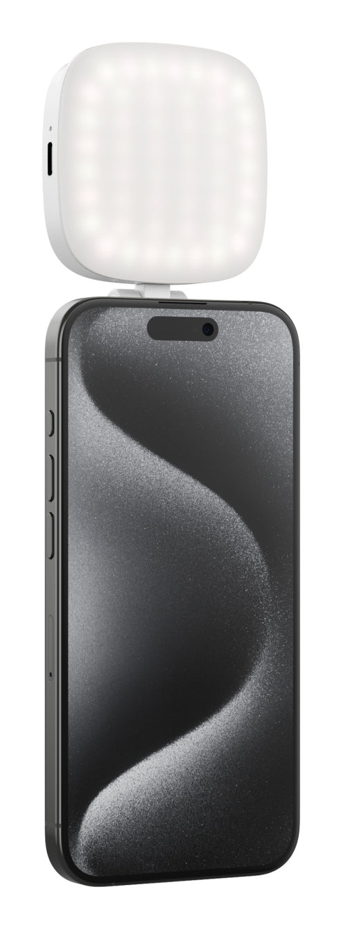 SmallRig Vibe P48 – Selfie-Licht – dimmbar, 2700–5600 K, Akku 850 mAh – für Smartphone – Weiss
